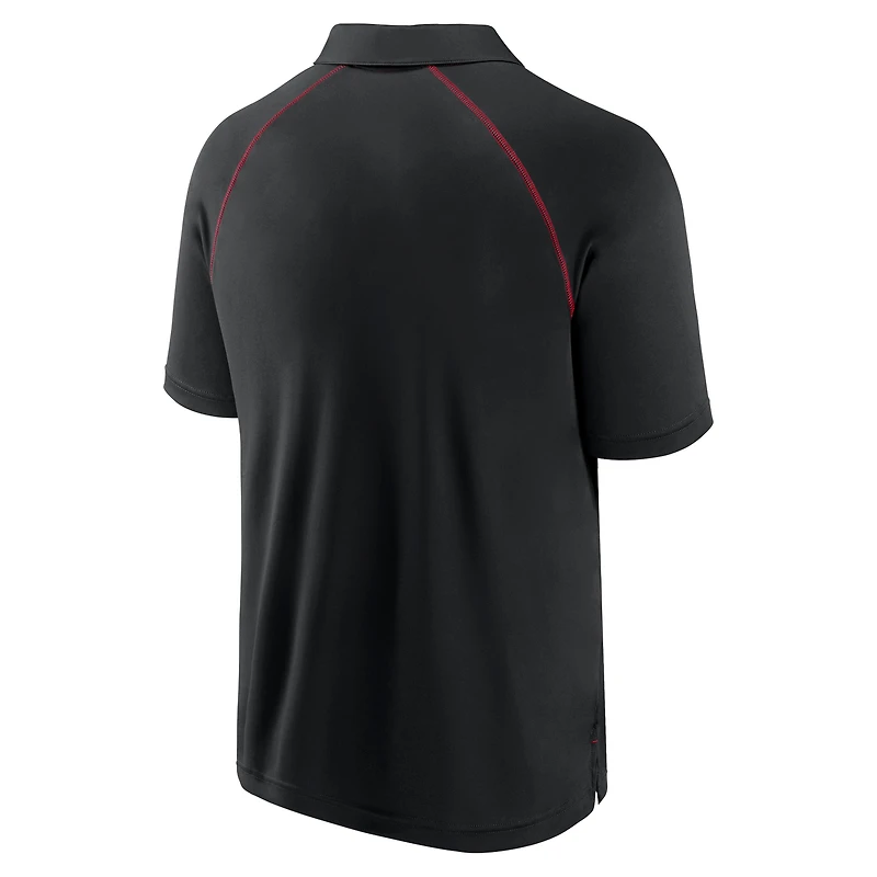 Polo noir raglan Strong Alone des Diamondbacks de l'Arizona Fanatics pour hommes