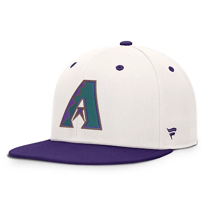 Men's Fanatics  Cream/Purple Arizona Diamondbacks Heritage Ballpark Snapback Hat