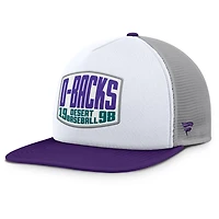 Men's Fanatics Gray/White Arizona Diamondbacks Cranked Foam Front Patch Trucker Adjustable Hat