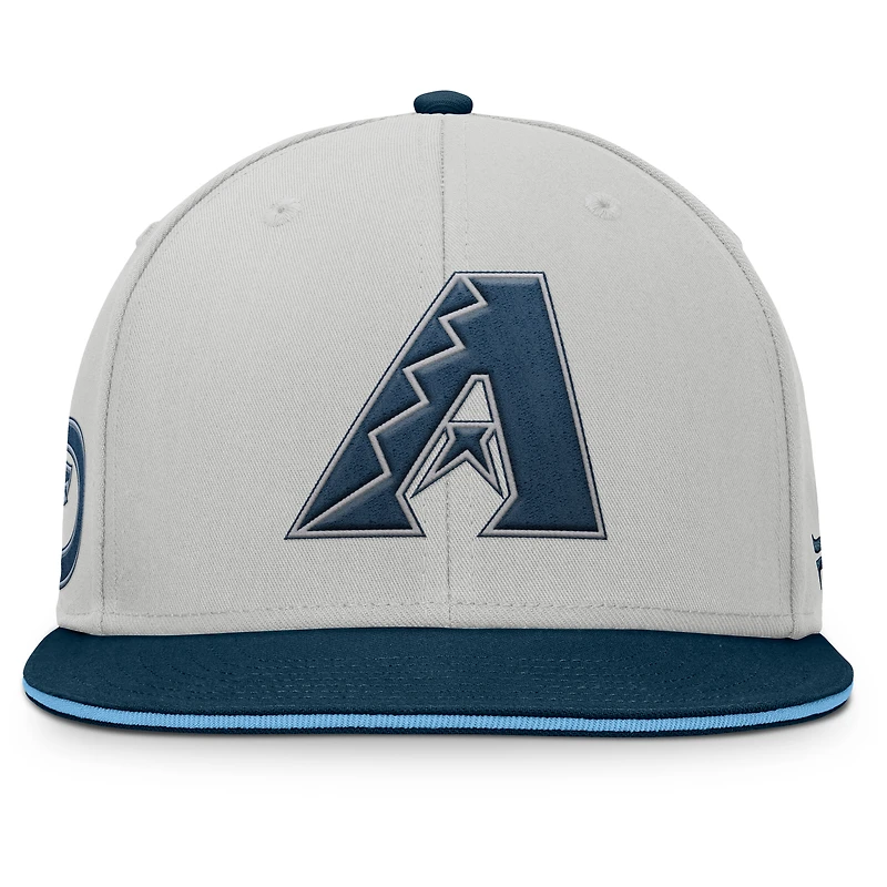 Casquette snapback grise Fanatics des Diamondbacks de l'Arizona pour homme