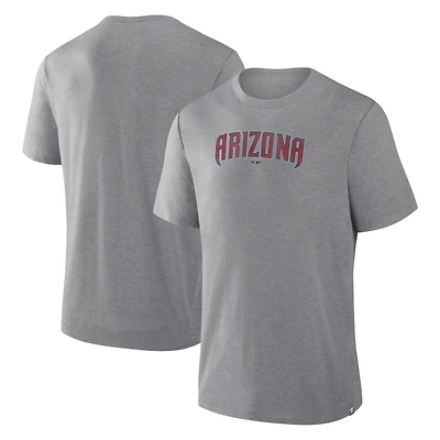 T-shirt Fanatics Heather Gray Arizona Diamondbacks Play Tribute Tri-Blend pour homme