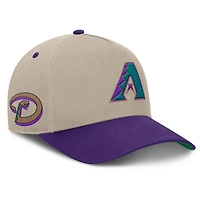 Men's Fanatics Khaki/Purple Arizona Diamondbacks Veteran A-Frame Adjustable Hat