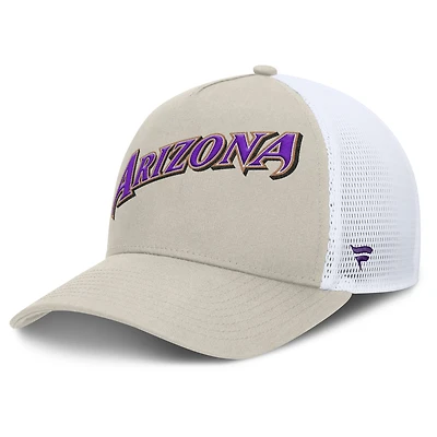 Men's Fanatics Khaki Arizona Diamondbacks Heritage Light Khaki A-Frame Adjustable Hat