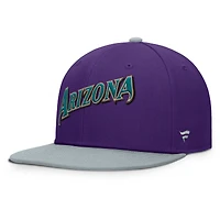 Casquette ajustée Fanatics violette/grise pour homme des Diamondbacks de l'Arizona