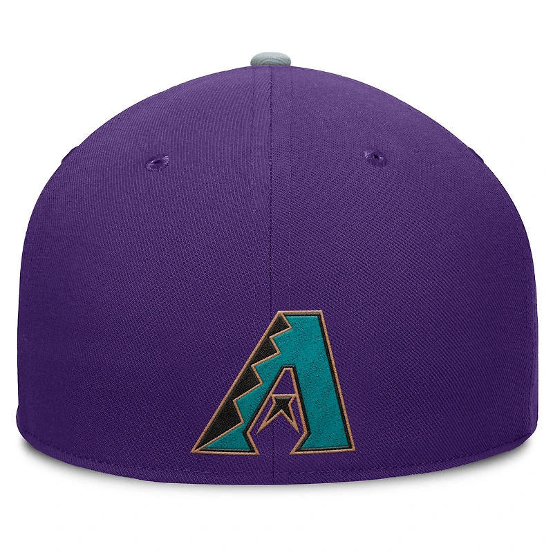 Casquette ajustée Fanatics violette/grise pour homme des Diamondbacks de l'Arizona