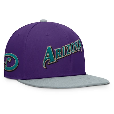 Casquette ajustée Fanatics violette/grise pour homme des Diamondbacks de l'Arizona