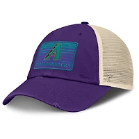 Casquette ajustable en maille Eastbound de la collection Cooperstown des Diamondbacks de l'Arizona pour hommes Fanatics violet/naturel