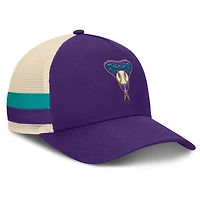Men's Fanatics Purple/Natural Arizona Diamondbacks Inherited Side Stripe Trucker Adjustable Hat