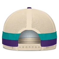 Men's Fanatics Purple/Natural Arizona Diamondbacks Inherited Side Stripe Trucker Adjustable Hat
