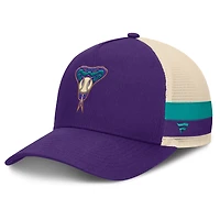 Men's Fanatics Purple/Natural Arizona Diamondbacks Inherited Side Stripe Trucker Adjustable Hat