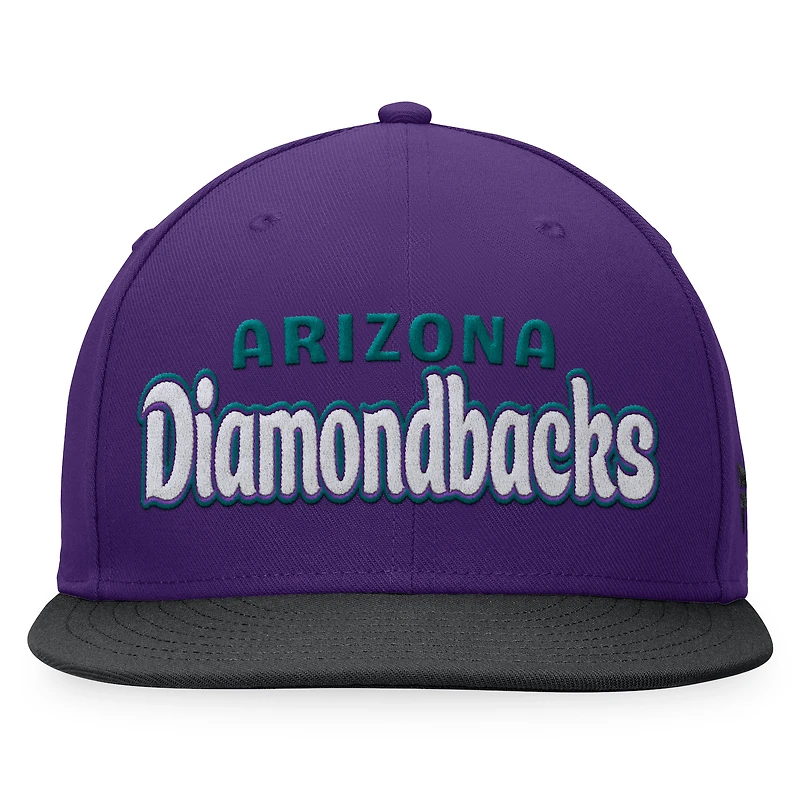 Casquette ajustée Hurler de la collection Cooperstown des Diamondbacks l'Arizona violets Fanatics pour hommes