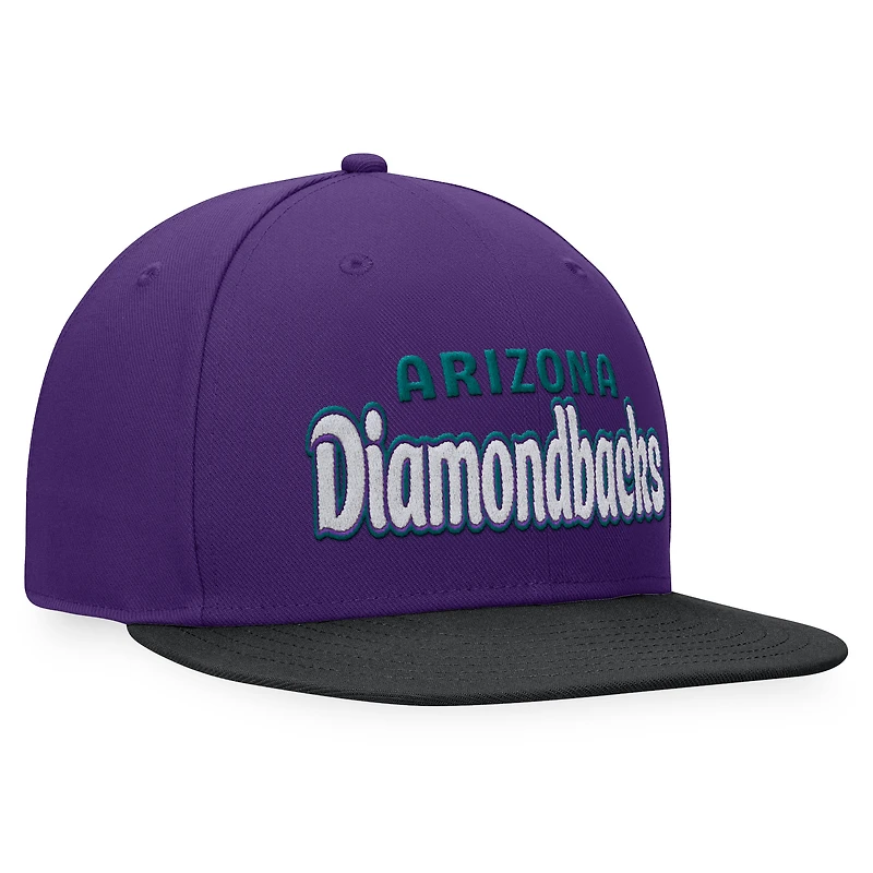 Casquette ajustée Hurler de la collection Cooperstown des Diamondbacks l'Arizona violets Fanatics pour hommes