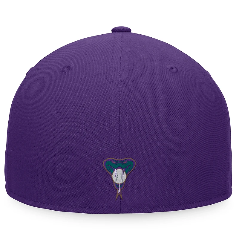 Casquette ajustée Hurler de la collection Cooperstown des Diamondbacks l'Arizona violets Fanatics pour hommes