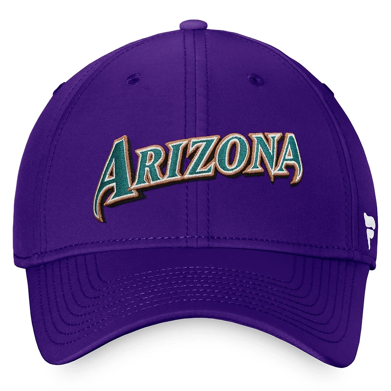 Casquette Fanatics Purple Arizona Diamondbacks Cooperstown Core Flex pour hommes