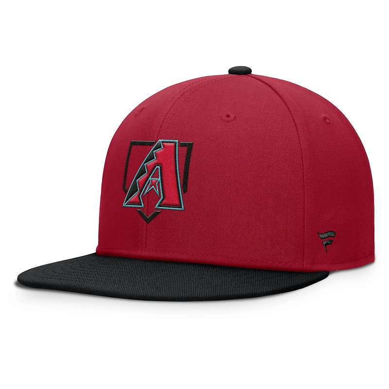 Casquette Snapback Fanatics rouge/noire Arizona Diamondbacks Batter's Box pour homme