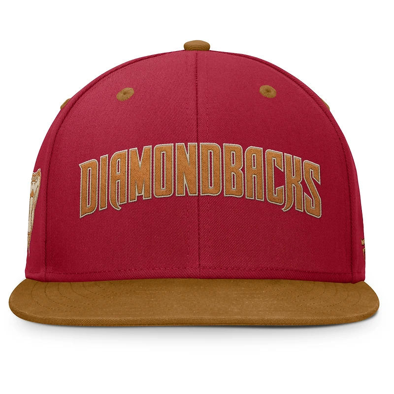 Casquette ajustée Splinter des Diamondbacks de l'Arizona pour homme, rouge/marron