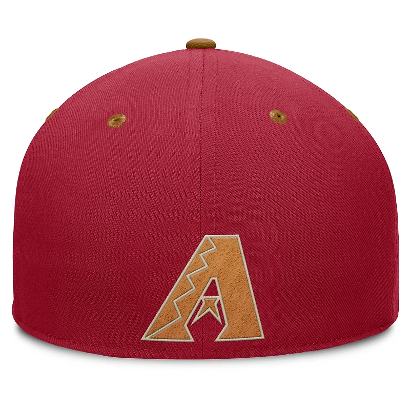 Casquette ajustée Splinter des Diamondbacks de l'Arizona pour homme, rouge/marron