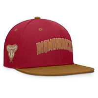 Casquette ajustée Splinter des Diamondbacks de l'Arizona pour homme, rouge/marron