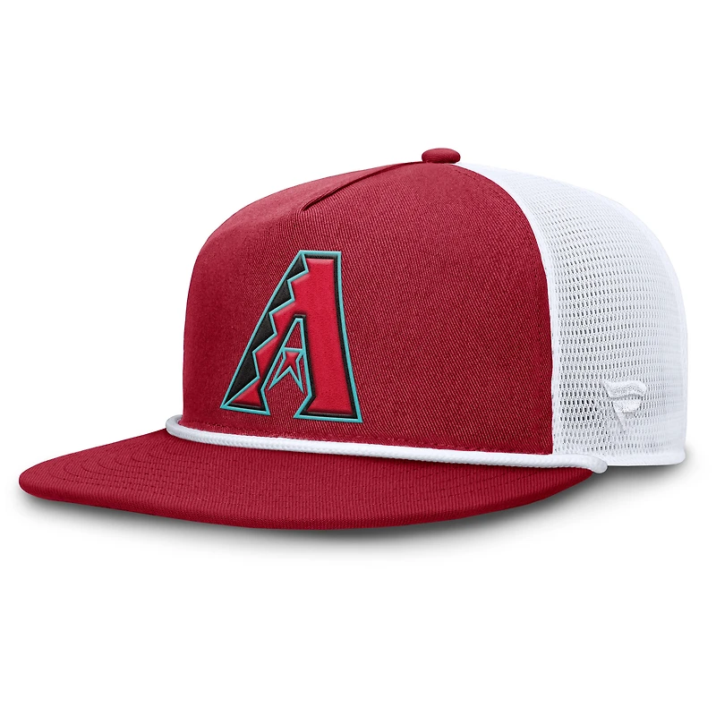 Casquette Snapback Fanatics rouge/blanc pour homme des Diamondbacks de l'Arizona