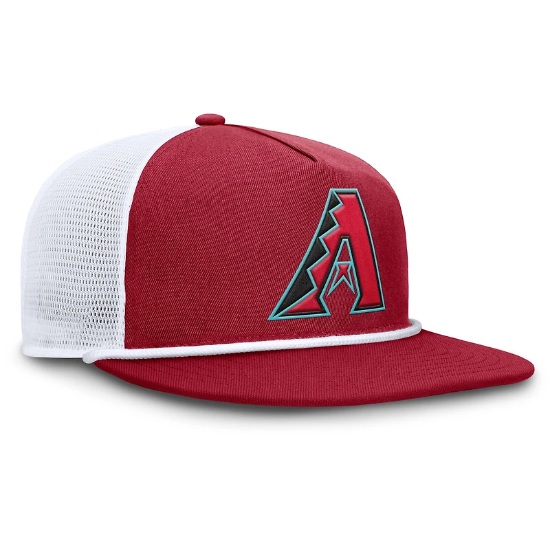 Casquette Snapback Fanatics rouge/blanc pour homme des Diamondbacks de l'Arizona