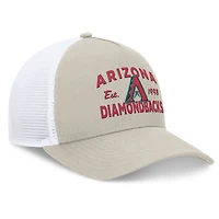 Men's Fanatics Stone Arizona Diamondbacks A-Frame Trucker Adjustable Hat