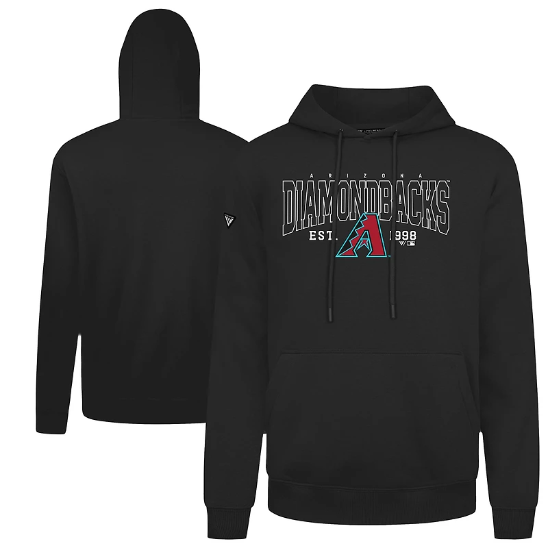 Sweat à capuche noir Levelwear pour homme, Arizona Diamondbacks, Accolade Podium Textbook