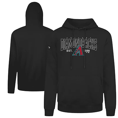 Men's Levelwear Black Arizona Diamondbacks Accolade Podium Textbook Pullover Hoodie