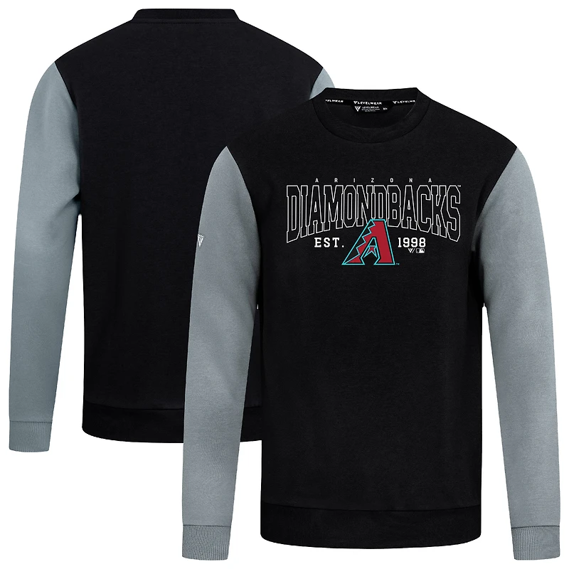 Men's Levelwear Black Arizona Diamondbacks Accolade Ultimate Textbook Pullover Sweatshirt
