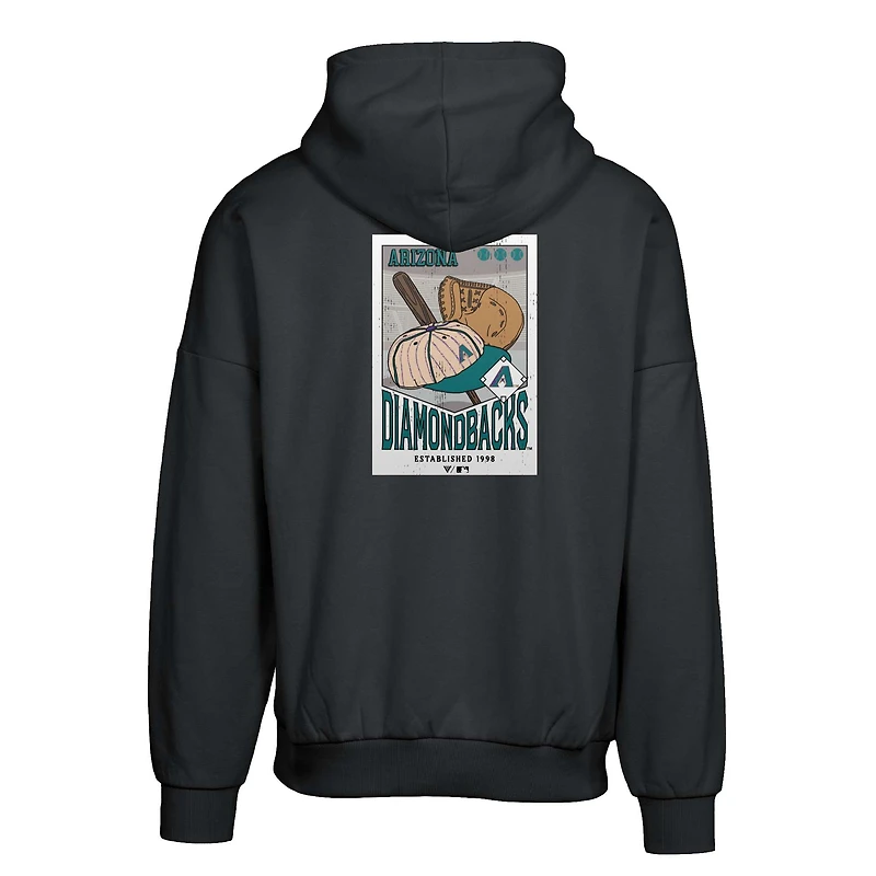Sweat à capuche noir Levelwear pour homme Arizona Diamondbacks Contact Pro Card