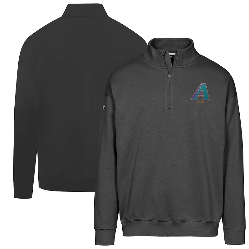 Sweat-shirt à glissière quart de tour Murray la collection Cooperstown des Diamondbacks l'Arizona pour hommes Levelwear, noir