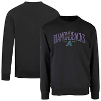 Men's Levelwear Black Arizona Diamondbacks Cooperstown Collection Zane Vintage Pullover Sweatshirt