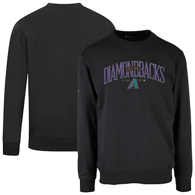 Men's Levelwear Black Arizona Diamondbacks Cooperstown Collection Zane Vintage Pullover Sweatshirt