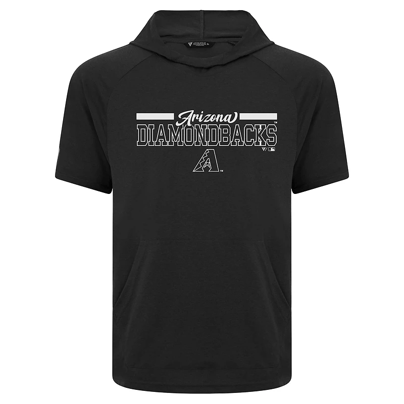 Men's Levelwear Black Arizona Diamondbacks Phase Vanguard Hoodie T-Shirt