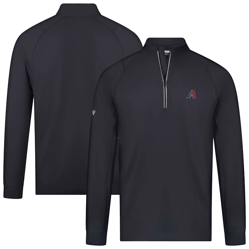 Men's Levelwear Black Arizona Diamondbacks Theory Insignia Core Raglan Quarter-Zip Pullover Top