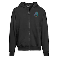 Men's Levelwear  Black Arizona Diamondbacks Uphill City Core Logo Full-Zip Hoodie
