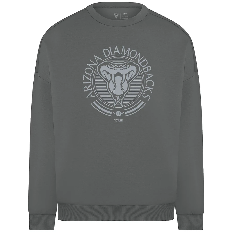 Sweat-shirt à capuche Luxe Signature Grain gris Levelwear pour homme des Diamondbacks de l'Arizona