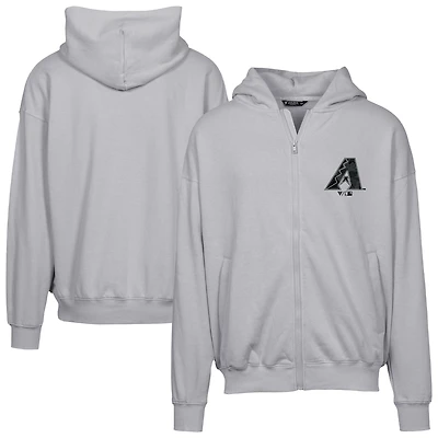 Men's Levelwear Gray Arizona Diamondbacks Oversized Uphill Digital Camo Full-Zip Hoodie