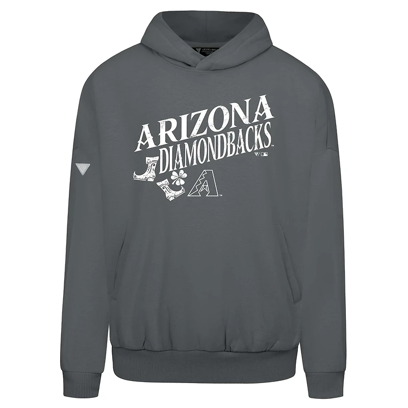 Men's Levelwear  Gray Arizona Diamondbacks St. Patrick's Day Pullover Hoodie