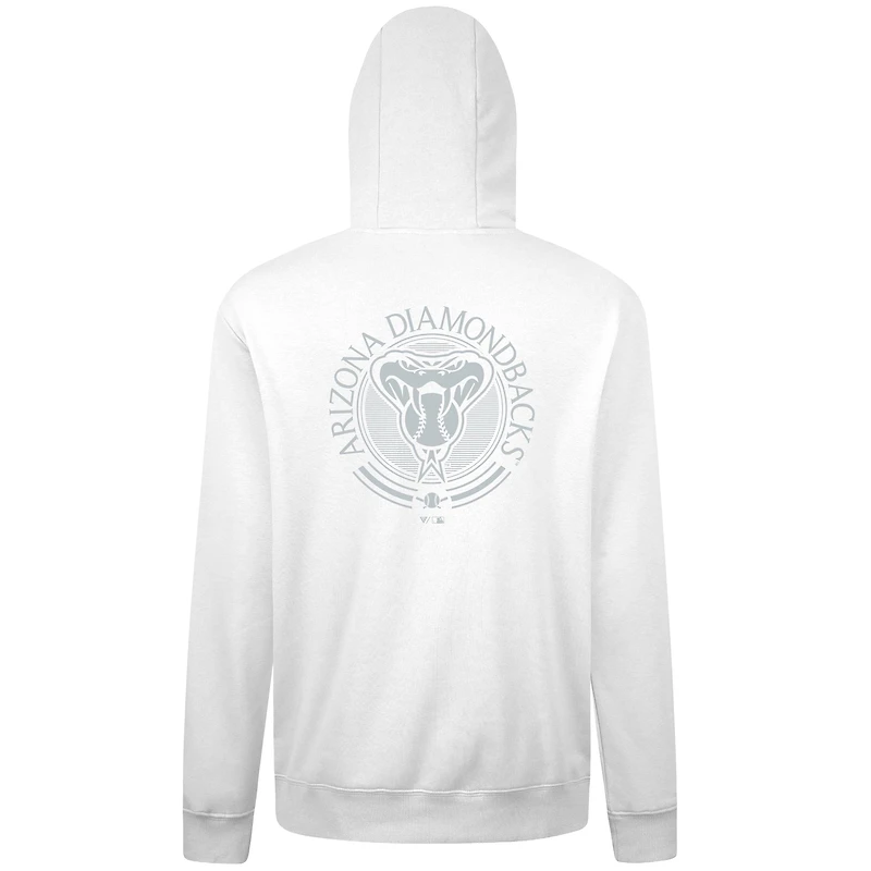 Men's Levelwear White Arizona Diamondbacks Podium Valiant Pullover Hoodie