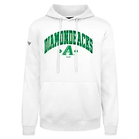 Sweat à capuche carreaux blanc pour homme Levelwear Arizona Diamondbacks St. Patrick's Day Podium