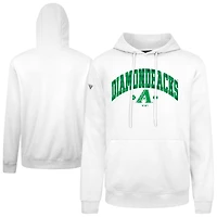 Sweat à capuche carreaux blanc pour homme Levelwear Arizona Diamondbacks St. Patrick's Day Podium