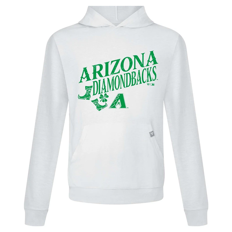 Sweat à capuche blanc pour homme Levelwear Arizona Diamondbacks St. Patrick's Day Relay Boots