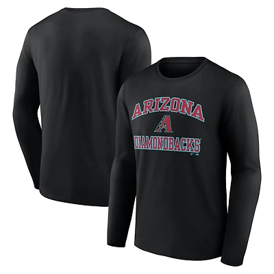 T-shirt à manches longues noir logo Arizona Diamondbacks Heart & Soul pour homme