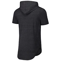 T-shirt à capuche en trois mélanges Majestic Threads pour hommes, noir, Arizona Diamondbacks