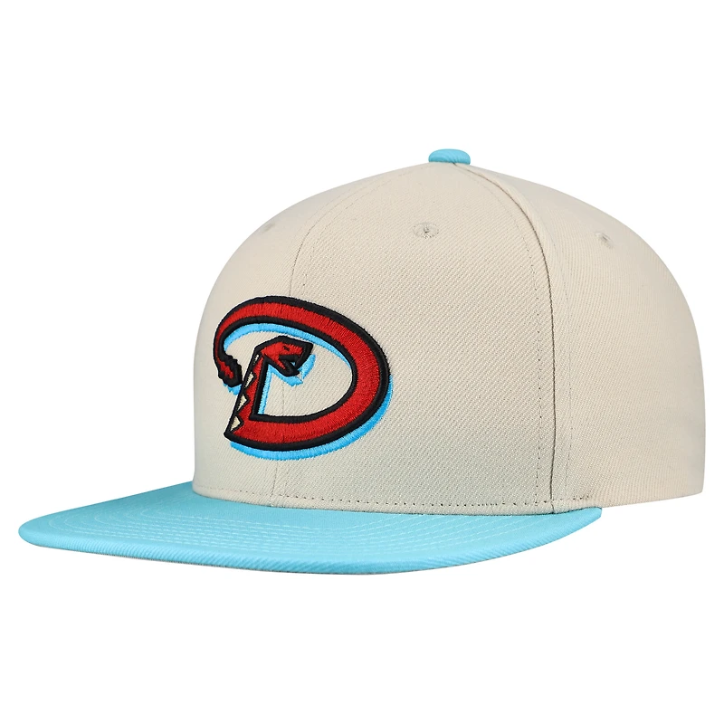 Casquette snapback basique Mitchell & Ness crème Arizona Diamondbacks pour homme