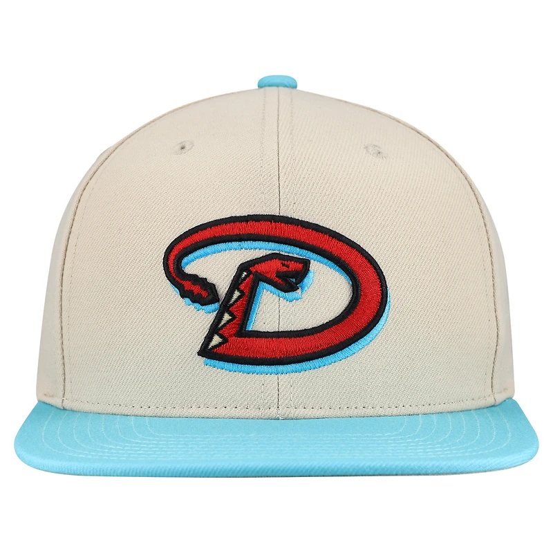 Casquette snapback basique Mitchell & Ness crème Arizona Diamondbacks pour homme