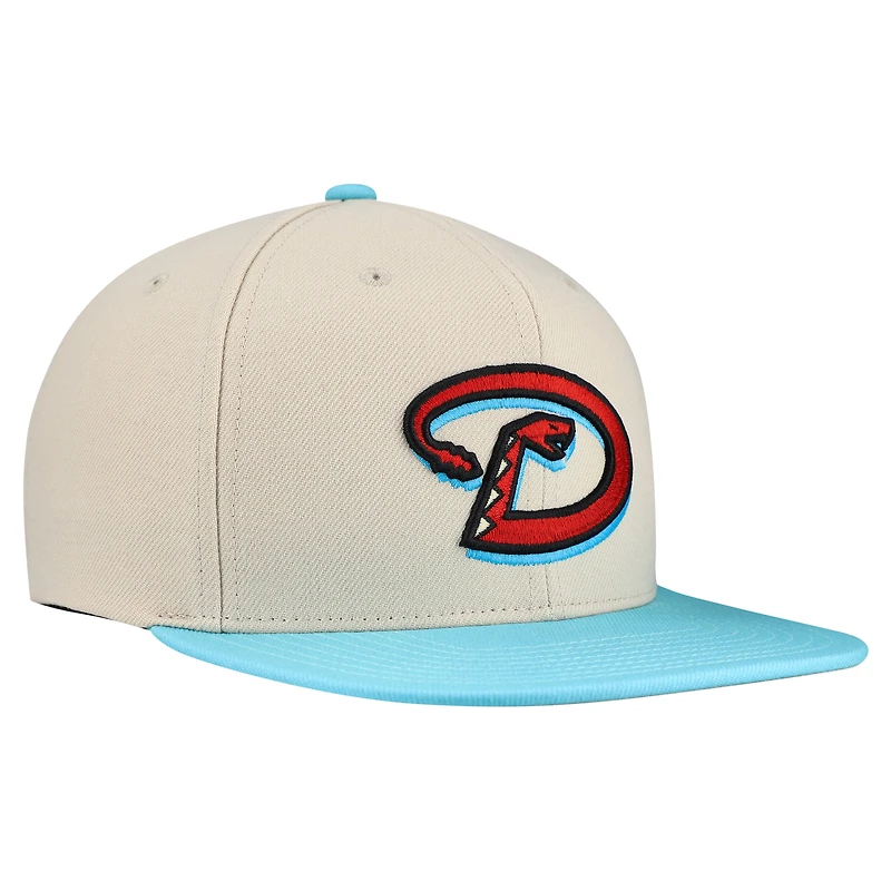 Casquette snapback basique Mitchell & Ness crème Arizona Diamondbacks pour homme