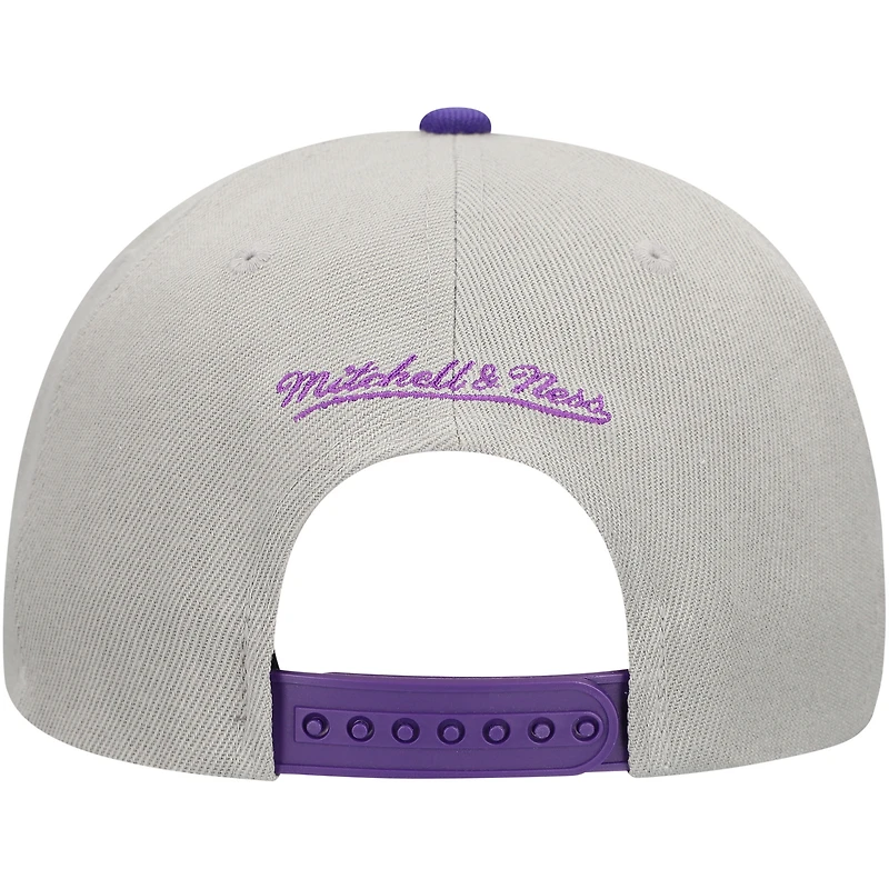 Casquette Snapback à panneau Knock Out des Diamondbacks de l'Arizona gris Mitchell & Ness pour hommes