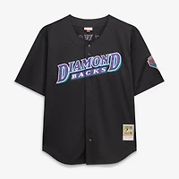 Maillot d'entraînement au bâton Mitchell & Ness Randy Johnson noir pour hommes, grandes tailles, Arizona Diamondbacks, Cooperstown Mesh, modèle Johnson, noir.