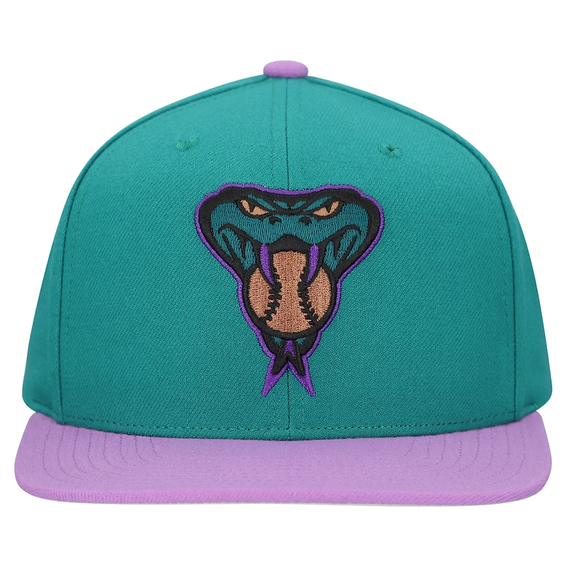 Men's Mitchell & Ness Teal Arizona Diamondbacks Cooperstown Collection Basic Flip Snapback Hat